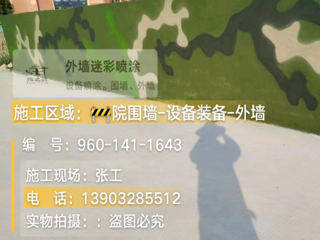 中山 迷彩漆喷涂价格（按平方米计费）